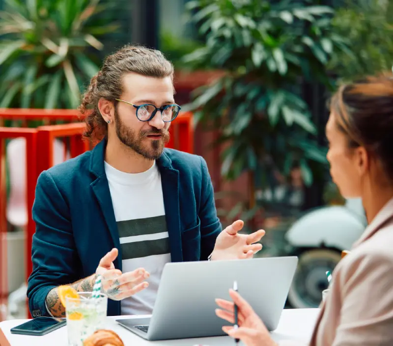 Client consultation reflecting financial and advisory services for investment banking strategies.